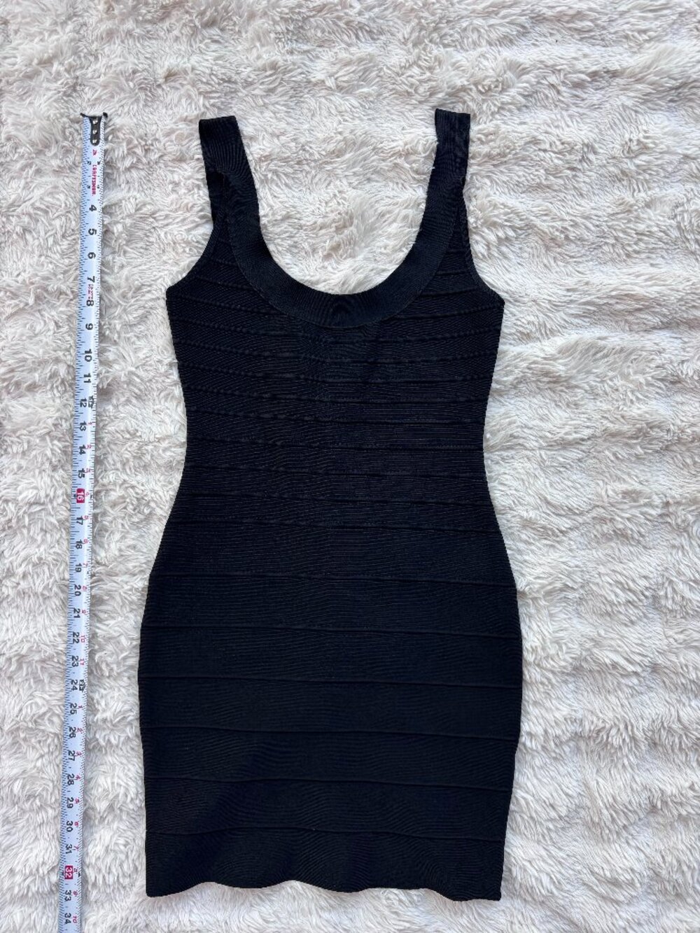 Hervé Léger Black Bandage Bodycon Dress Size M